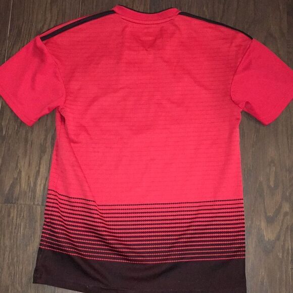 Red adidas Home 2021 Manchester United Soccer Jersey ⚽️ Climalite Chevrolet XS - Picture 3 of 3